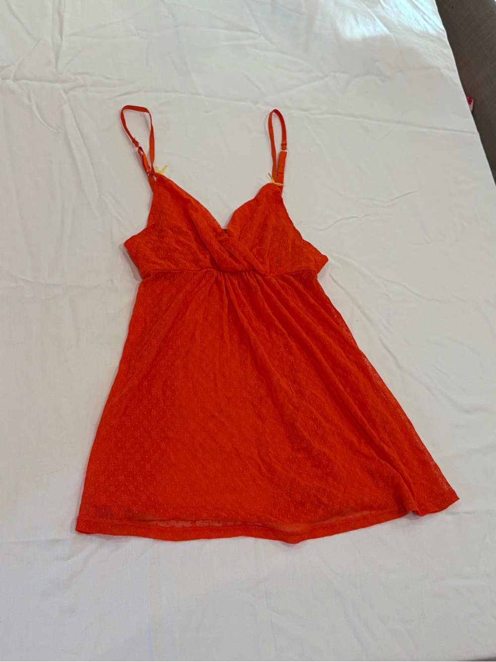 Red Lace Chemise Top